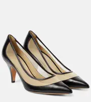 [Khaite] Khaite River leather and mesh pumps AU 5 black