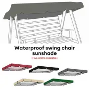 Waterproof Oxford Cloth Canopy for Outdoor Swing Chair Sunproof and Dustproof