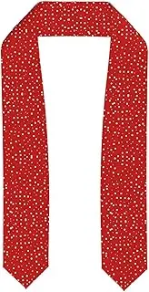 [SKKNT] Red And White Polka Dots Print Graduation Shawl Stole For Academic Commencements Honor Sash Congratulations Gift