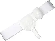 FRCOLOR Hernia Fixing Belt Abdominal Belt for Men Umbilical Belt Lumbar Support Chest Binder Abdominal Binder Inguinal Support Truss Lower Support Belt Posture Hernia Guard White Polyester