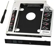 SDD Hard Drive Caddy Case,Universal 9.5mm SATA to SATA 2nd SSD HDD Hard Drive Caddy Adapter Tray Case for DELL HP Lenovo ThinkPad ACER Gateway ASUS Sony Samsung MSI Laptop