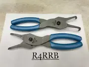 Snap-on Tools USA 2pc NEW Style .090 Tip 45° & 90° PEARL BLUE Snap Ring Pliers