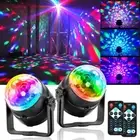 2PCS Party Disco Light DJ LED RGB Strobe 8 Patterns Xmas Wedding Show Lamp
