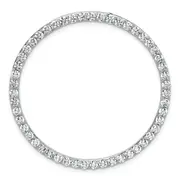 14k White Gold 3 Ct. Lab Grown Diamond VS/SI+ G+ Circle Chain Slide Pendant