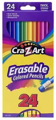 Erasable Colored Pencils, 24 Pack, Beginner Child Ages 3 and Up, Back to School