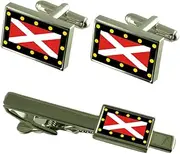 [Select Gifts] Hampton Poyle City Tie Clip England Flag Box Gift Set