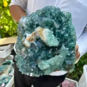 14.6lb NATURAL Green Cube FLUORITE Quartz Crystal Cluster Mineral Specimen