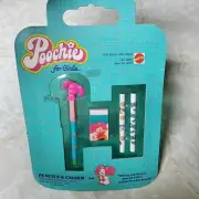Vintage Poochie for Girls Pencils & Charm Mattel Japan Sealed 1982