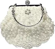 [KESYOO] Retro Pearl Bag Single Shoulder Bag Women Beach Sea Shell Handbag Casual Bag