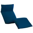 vidaXL Foldable Sunlounger Oxford Fabric Navy Blue BMG