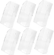 Operitacx 6Pcs Remote Controller Storage Rack Punch Wall Organizer for Phone Sundries Tidy Holder for Bedroom Living Office Hotel Use