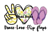 Sublimation Print Peace Love Flip Flops Ready To Press Heat Transfer
