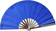 ZPGVWXKO Stainless Steel Rattling Handheld Handheld -fan Dressing Chinese Kung Fu Fan Tai Fan for Maskerade -party Accessories, blue, as described
