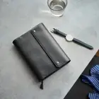 Hobonichi Leather: Charcoal Gray A5 Cousin Size Cover ONLY