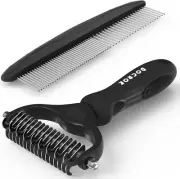 Pet Grooming Combo: Undercoat Rake, Dematting Deshedding Brush