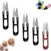 5 Pcs Thread Snips, Yarn Thread Cutter, High-Carbon Steel Sewing Scissors, Mini