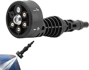 Car Wash Nozzle - 6-Mode JetsHose Attachment, Adjustable Foam Sprayer Guns | High Pressure Water Spray Head, Lawn Patio Power Washer Use, Vehicle Rinse Tool for Outdoor Cleaning, Garden Irrigation