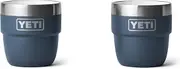 YETI Rambler 4 oz Stackable Cup, Stainless Steel, Vacuum Insulated Espresso/Coffee Cup, 2 Pack, Navy