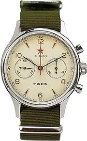 [Sugess] Gold SWAN Neck Seagull 1963 40MM Sapphire Crystal ST1901 Movement Men's Chronograph Watch 1963 SU1963Z40X, Green, 40mm, strap