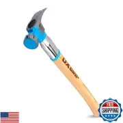 OX Tools Pro Hickory Hammer, Steel Reinforced, Claw, Framing, 22 Oz, Hickory