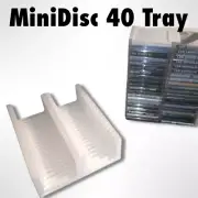White MiniDisc tray (Holds 40 discs in cases) storage/holder/stand/rack/box