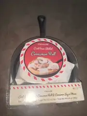 NEW SEALED Cast Iron Mini Skillet Pan & Cinnamon Roll Mix 5" A-6 Egg Bacon