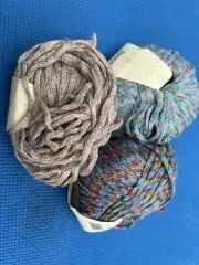 ROWAN YARNS LINEN PRINT Bulky knittedTape: Viscose/Linen: mixed colors Lot of 3