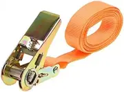 Endless Ratchet Tie Down Straps Heavy Duty Cargo Tie Downs with Buckle, Durable Nylon Orange Strap Down Ratcheting Securing Straps,Tie-Down Motorcycles, Kayak, Trailer Loads (No Hook) (13.1 Feet)