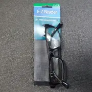 Foster Grant E-Z Reader +1.75 Percy Black Reading Glasses