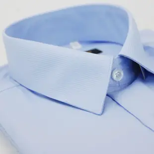 金安德森 藍色斜紋吸排長袖襯衫