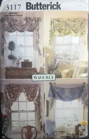Butterick 3117 Waverly Window Treatments Sewing Pattern Uncut Factory Fold