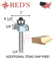 Tideway Carbide IND LC07020804 1/4" Radius Cove Bearing 1/4" shank router bit