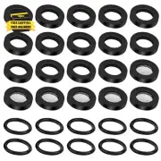 30 Pcs Shower Head Gasket, Hose Rubber Washer with Wire Mesh, Shower Head Filter