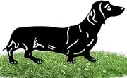 Metal Dachshund Stake, Black Silhouettes Dog Outdoor, Metal Dachshund Yard Art, Garden Decorations, Yard Stake Dachshund For Garden Patio Backyard Sidewalk Pathway