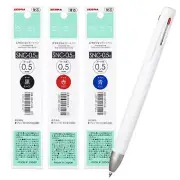 ZEBRA 3color Ballpoint Pen Bren 3C 0.5mm White Shaft Refill with 3 Pieces