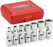 7PCS 1/4" Drive Universal Flex Socket Set, SAE, 3/16" to 9/16", 6-Point, CR-V, S