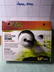 Zilla Reptile Terrarium Heat Lamps & Habitat Lighting Dome Blk 5.5-in