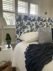 FUN BEDHEADS King Size HAMPTONS Style Upholstered Bedhead