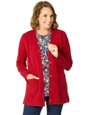 [Fella Hamilton] Austin Buttons Cardigan in Red