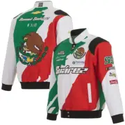 Nascar Daniel Suarez JH Design 99 Mexico Flag Cotton Twill Snaps Jacket