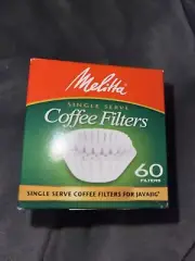 Melitta JavaJig Replacement Coffee Filters, 60 Count New Single Serve Filter