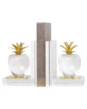 Peyton Lane Set of 2 Crystal Apple Bookends