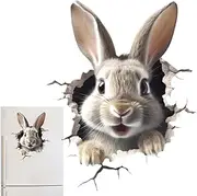 Rabbit Wall Sticker Decor | Peel Stick Wall Decals Nursery Decor Peel Stick | Exquisite Versatile Cute Cartoon Rabbit Sticker for Window, Living Room