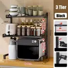 3 Tier Rack Holders Storage Stand Microwave Shelf Oven Condiment Cabinet Kitchen