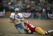 Lance Alworth Of The Dallas Cowboys Is Brought Down 1971 OLD PHOTO