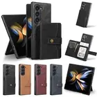 For Samsung Galaxy Z Fold 6 5 4 3 Magnetic Detachable Leather Wallet Phone Case