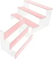 JEWEDECO 2pcs Handicraft and Shelves Organizer Perfume Risers Shelf Desktop Storage Pinks Riser Collection Tier for -tier Food Collections -tiered Figures Holder Stand Display Desserts