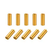 10 Pcs M3x15mm Round Aluminum Standoff Column Spacer Female Golden Tone for DIY