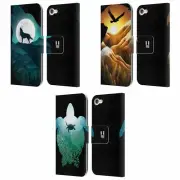 HEAD CASE ANIMAL DOUBLE EXPOSURE LEATHER BOOK CASE & WALLPAPER FOR iPOD TOUCH