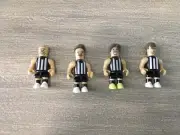 AFL Micro Figures 2016 COLLINGWOOD Magpies - Moore, Reid, Adams, Frost